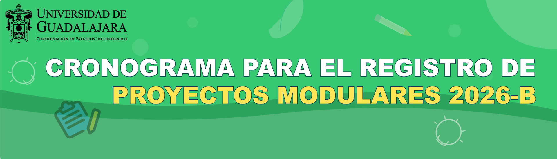 Cronograma para Registro de Proyectos Modulares 2026B